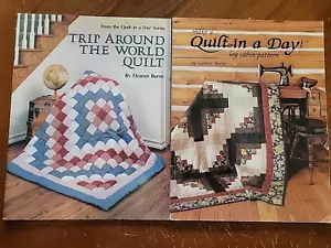 Two Books by Eleanor Burns Quilt in a Day Log Cabin Trip Around the World Quilt - Picture 1 of 2