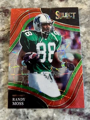 2022 Select Draft Picks Randy Moss Red Lazer Laser FIELD LEVEL  - Image 1 of 2