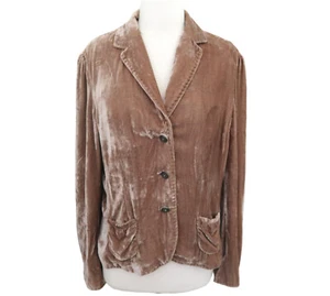 ELIE TAHARI Crushed velvet blazer jacket sz L - Picture 1 of 8