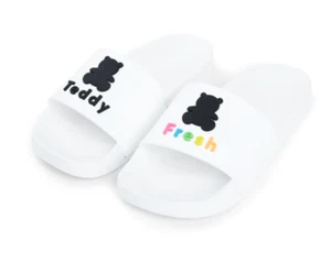 NWT Teddy Fresh Slides Sandals White Women Size 4 - Picture 1 of 7