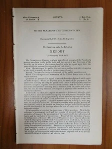 Government Report 12/17/1867 Public Debt Treasury Dept. 5-20 Bonds - Picture 1 of 1