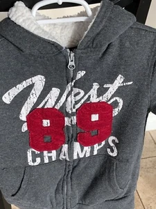 Lee kids soft heavy fleece lined Sweatshirt hood girls boys Small 7/8 - Picture 1 of 6