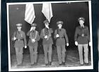 COLOR GUARDS AT ST PAUL VS ST LOUS HOCKEY GAME ARMIES FAREWELL 1941 Photo Y 194