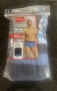 7PK Hanes Para Hombre Ultimate BRIEPS Ropa Interior Grande (36-38") Negro Azul Gris-OP - Imagen 1 de 6