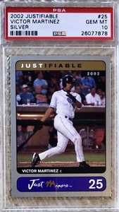 2002 JUSTIFIABLE SILVER VICTOR MARTINEZ RC PSA 10 POP 2 - Bild 1 von 2