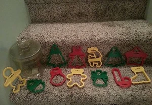 Wilton Grande Navidad Galletas Cortador Lote 12 piezas Reno Pan de Jengibre Niño + De Colección 1989 - Imagen 1 de 4