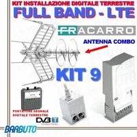 KIT 9 EVO FRACARRO PER RICEZIONE DIGITALE TERRESTRE combo FILTRO LTE + PUNTATORE