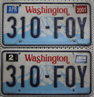 usa KFZ Nummernschilder Washington als PAAR // US Auto Kennzeichen Set # 310 FOY