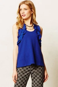 NWT Anthropologie Clemente Tank / Top by Deletta Sz M, L, XL - Blue/Black - Picture 1 of 8
