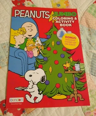Peanuts Jumbo Coloring & Activity Book Christmas  Holiday Theme Snoopy Woodstock - Imagem 1 de 4