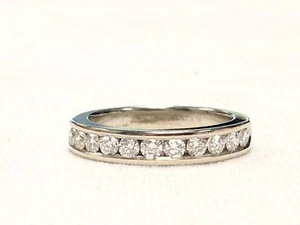 1/2CTW Diamond Wedding Band 14KT White Gold 3mm - Picture 1 of 7