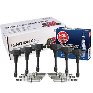 Hitachi 6 Ignition Coils NGK 6 Iridium IX Spark Plugs Kit For Infiniti Nissan V6 - Picture 1 of 1
