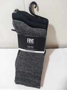 Calcetines FRYE Supersoft Crew 3 pares 2 negros lisos 1 mezcla negros para mujer - Imagen 1 de 5