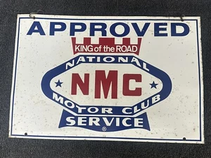 Vintage King of the Road National Motor Club Member Double Sided Sign RARE - Picture 1 of 6