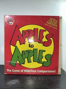 Apples to Apples Game Wooden Apple Crate Edition Over 1000 Cards Unopened - Picture 1 of 8