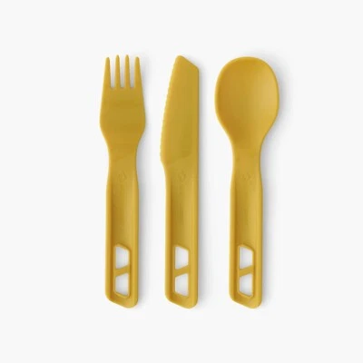 Sea to Summit Passage Cutlery Set (3 Piece) Yellow Plastic KFS for Camping - Image 1 of 3