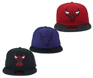 New Era 59FIFTY Chicago Stier Enganliegend NBA Offiziell Hut Flat Peak Baseball - Bild 1 von 10