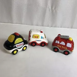 Vtech Go Go Smart Wheels 3 Veicoli ~ Auto della Polizia Camion dei Pompieri e Ambulanza - Foto 1 di 14