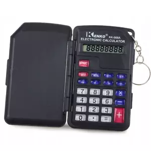 Mini Taschenrechner Rechner klein Schlüsselanhänger Etui Standard Taschenrechner - Bild 1 von 6