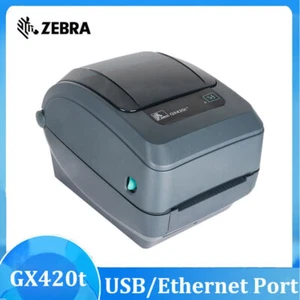 Zebra GX420T 203dpi Direct & Transfer Thermal Barcode Label Printer USB/Ethernet - Afbeelding 1 van 9