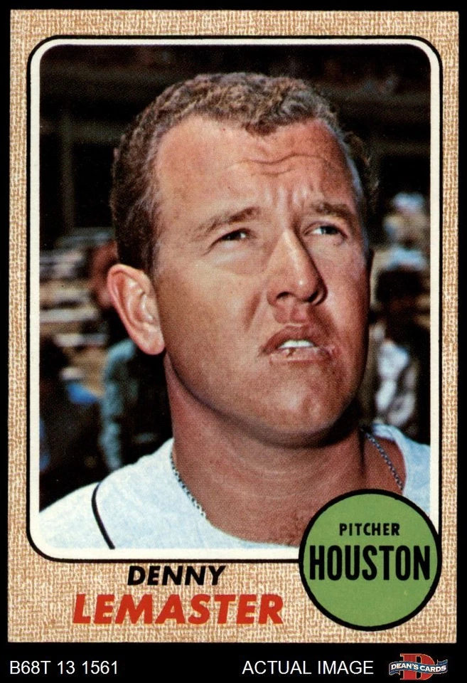 1968 Topps #491 Denny Lemaster Astros 7 - NM - Image 1 of 1