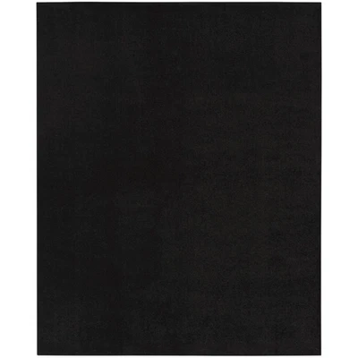 Alfombra Essentials 5 pies X 7 pies negra sólida contemporánea para patio interior/exterior Foto 1 de 4