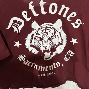 Deftones Crop Cut T-Shirt weinrot (siehe Maße) - Bild 1 von 7