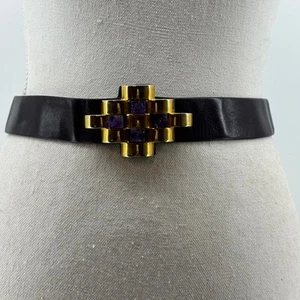 Judith Leiber Amethyst Edelstein Deep Purple Gürtel erweiterbar Einheitsgröße - Bild 1 von 11
