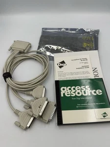 Digi AccelePort 4e ISA Serial Port Card Kit – 4 DB25 Ports, Cable - Picture 1 of 11