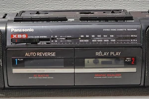 Panasonic RX-FT550 XBS Extra Bass Boombox Dual Cassette Recorder Radio TESTED! - Picture 1 of 22