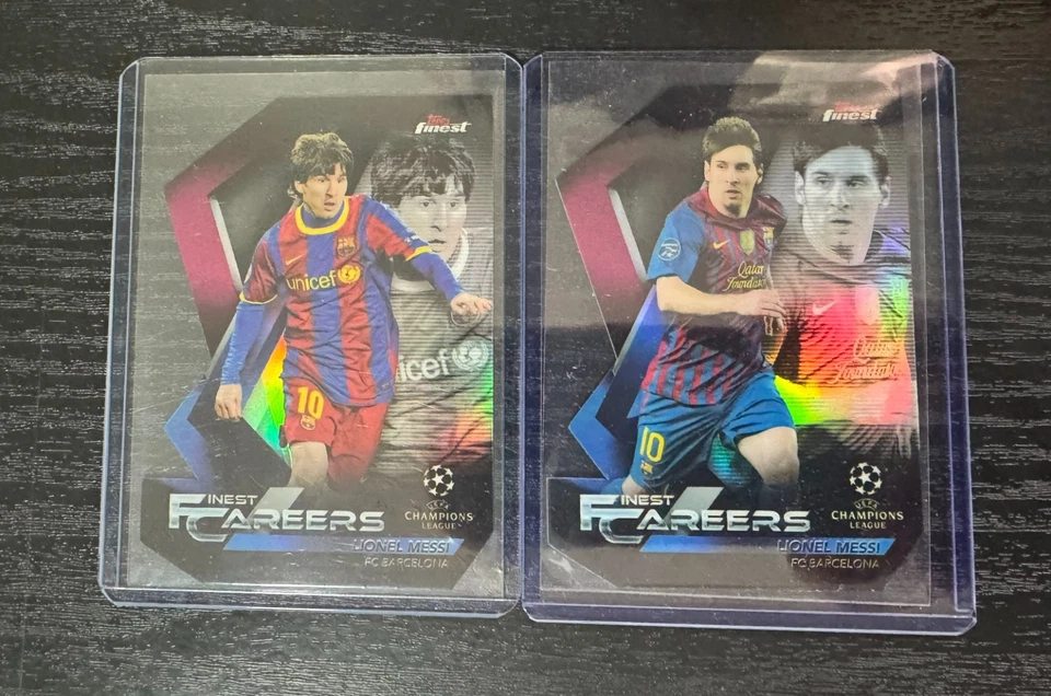 2018-19 Topps Finest UEFA CL Lionel Messi Finest Careers LM-6 & LM-7 - Image 1 of 1
