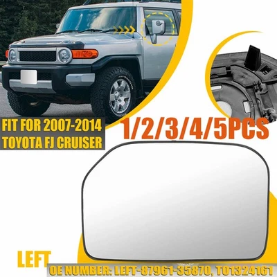 FACTORY STYLE SIDE DOOR MIRROR GLASS LENS LEFT FOR 2007-14 TOYOTA FJ CRUISER1-5X - Image 1 of 4