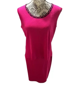 Ming Wang Skirt & Tank Stretch Knit Set Size Large Magenta - Picture 1 of 7