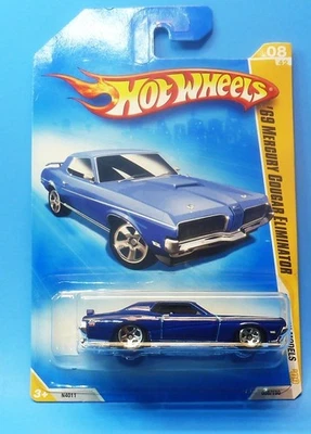 Hot Wheels 2009 nuevos modelos azul 69 Mercury Cougar Eliminator S&H en caja 1/64 Foto 1 de 4