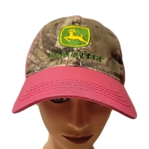 John Deere CAMO + Hot Pink Hunter Ball Cap Mütze für Bauernhof Traktor Mädchen Stickerei - Bild 1 von 9
