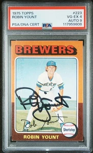 1975 Topps Robin Yount #223 PSA 4 Auto 9 - Picture 1 of 2