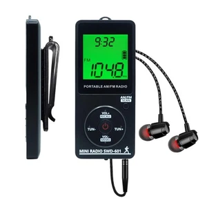 Radio Portátil Personal AM/FM, Mini Radio con Sintonización Digital Pantalla LCD y... - Imagen 1 de 9