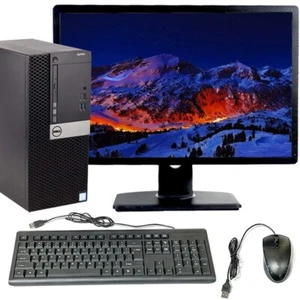 Dell Desktop Computer Core i5 16GB RAM 500GB HD Wi-Fi 20in LCD Windows 10 Pro PC - Picture 1 of 7