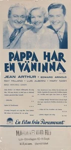 Póster sueco de Easy Living 1937 - Imagen 1 de 1