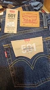 Levi's 36200-0185 Damen 501 kurz Salsa Jeans Denim Hose blau (Größe W26 - L26) - Bild 1 von 4