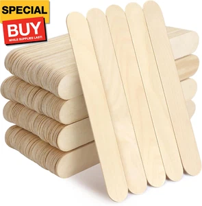 250 Pieces Jumbo Craft Sticks, 8 Inch Wooden Large Tongue Depressor Sticks, Jumb - Picture 1 of 7