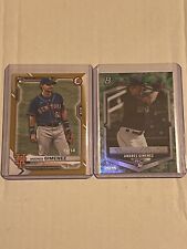 2021 Bowman Gold Rookie Andres Gimenez /50 #8 And Renouned Rookies /99 #RR-12