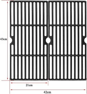 43x21CM Gusseisen Grillrost für Profi Cook PC-GG 1058/1059, Ersatzteile 2 Stück - Bild 1 von 9
