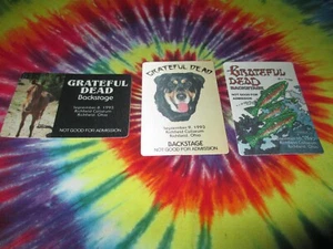 GRATEFUL DEAD BACKSTAGE PASS HORSE DOG RICHFIELD COLISEUM OHIO 9/8+9+10/93-1993 - Picture 1 of 2