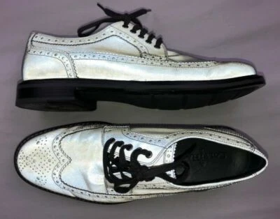 Cole Haan Mens Dress Shoes 8 1/2 M 3M Reflective Silver Oxford Wingtip - Image 1 of 4