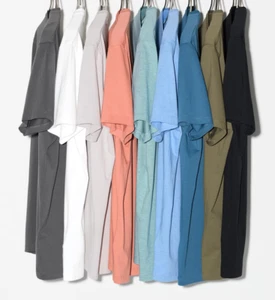UNIQLO Premium 100% SUPIMA cotton Crew Neck Short-Sleeve T-Shirt NEW - Picture 1 of 27