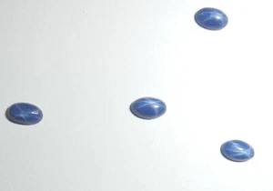Lote de 15 piezas ovalado de zafiro estrella azul 5x3 mm cabujón de 6 rayos creado en laboratorio opaco - Imagen 1 de 10