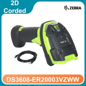 Zebra DS3608-ER20003VZWW Ultra-Rugged 2D Handheld Barcode Scanner w/ USB Cable - Picture 1 of 11