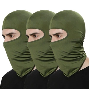 3 Pack Outdoor Ski Motorcycle Cycling Balaclava Lycra Full Face Mask Ultra Thin - Picture 1 of 27