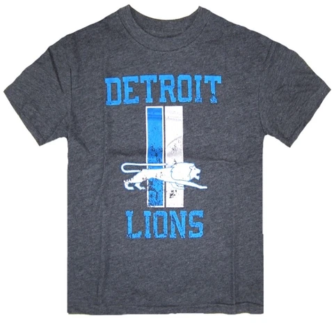 Detroit Lions Boys Short Sleeve Shirt NWT Size 4   5/6   7/6X  or  14/16   Gray Cover